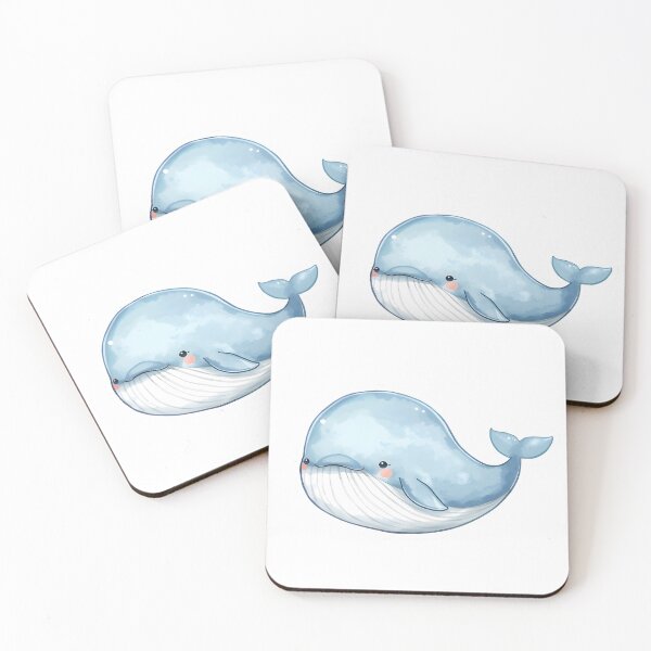 Item preview, Cute Chubby Baby Whale Watercolor Illustration designed and sold by FableFlick.