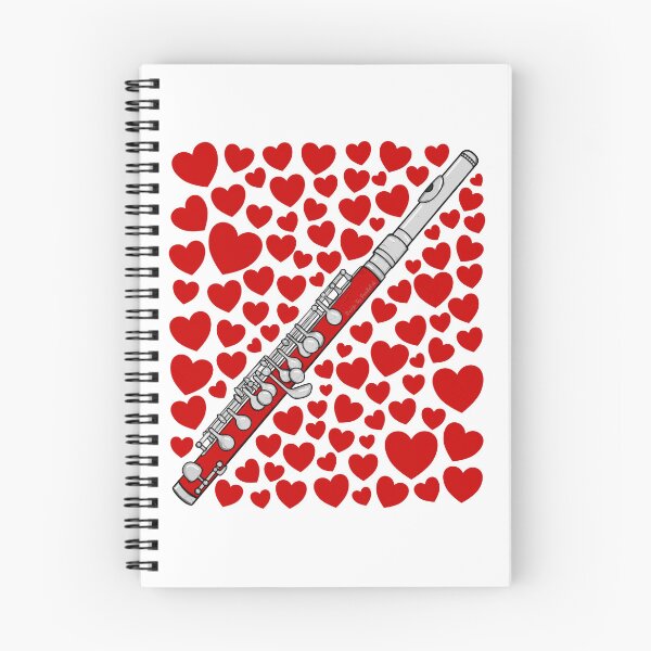 Item preview, Piccolo With Hearts, Valentines Piccoloist Woodwind Musician Wedding designed and sold by doodlerob.