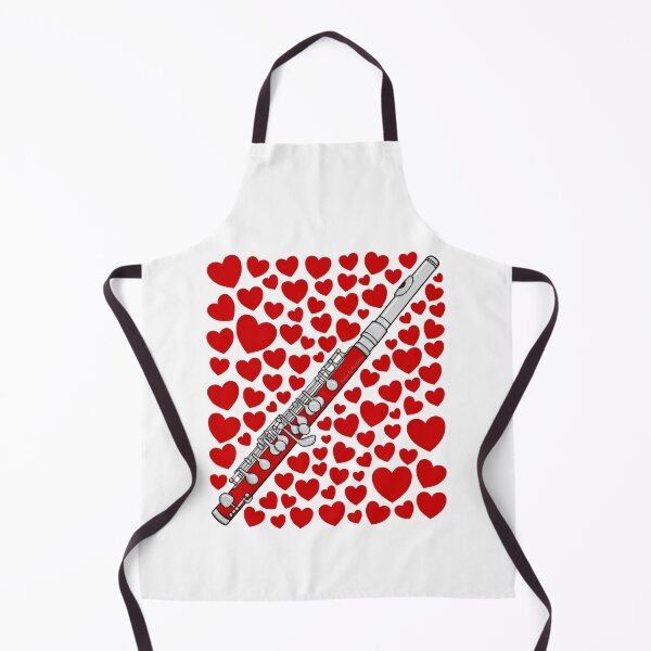 Item preview, Piccolo With Hearts, Valentines Piccoloist Woodwind Musician Wedding designed and sold by doodlerob.