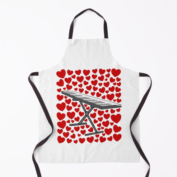 Item preview, Keyboard With Hearts, Valentines Pianist Musician Wedding designed and sold by doodlerob.
