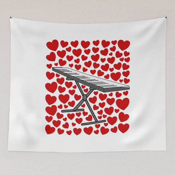 Item preview, Keyboard With Hearts, Valentines Pianist Musician Wedding designed and sold by doodlerob.