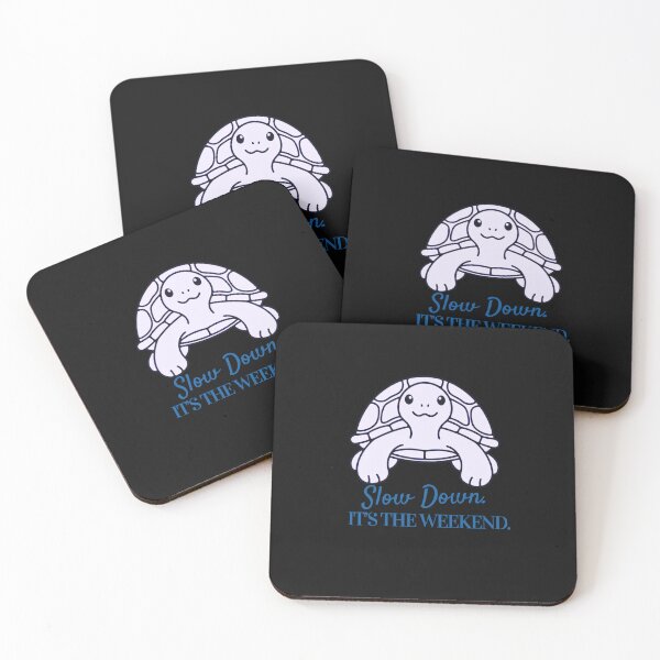 Item preview, Slow Down It’s the Weekend Turtle Design – Minimalist Calm Humor Art designed and sold by AdicretorDesign.