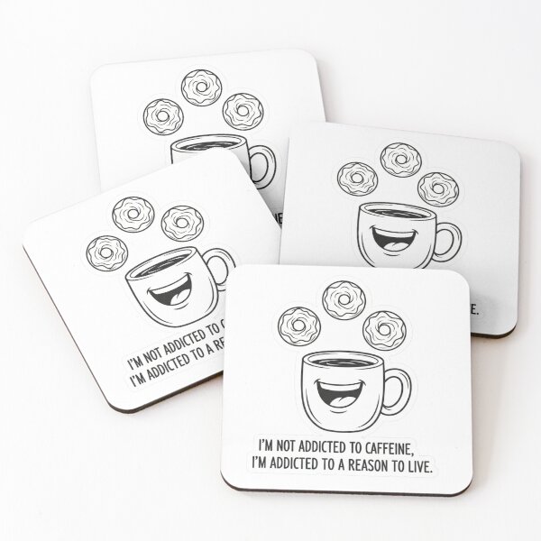 Item preview, Not Addicted to Caffeine – Funny Coffee Lover Quote Sticker | Cute Caffeine Humor Art designed and sold by Gurjeetpixelart.