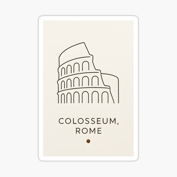 Item preview, Colosseum Monoline Poster – Minimal Icon Art of Rome designed and sold by Cosmopolis.