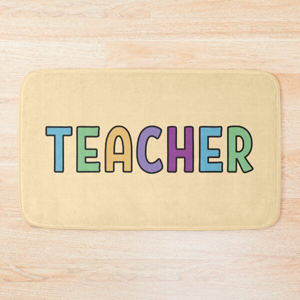 Item preview, Teacher multicolor text designed and sold by Think4Prints.