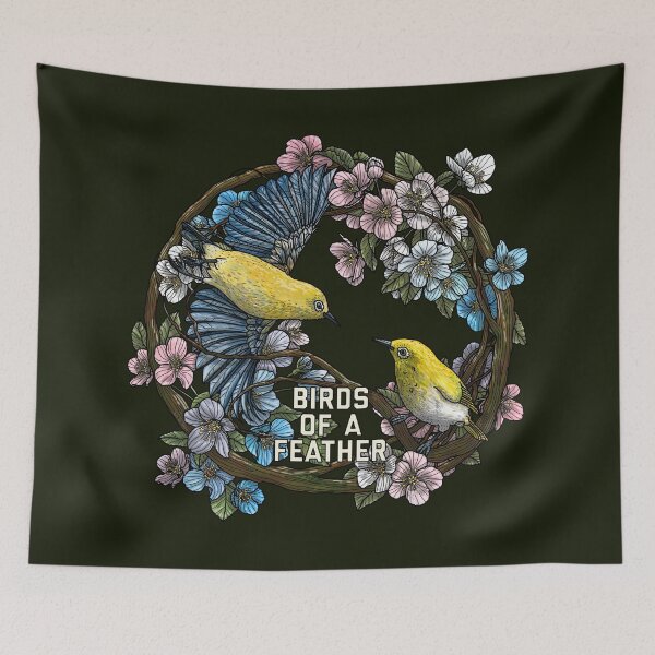 Item preview, Mejiro And Cherries Birds Of A Feather designed and sold by Art by Veya.
