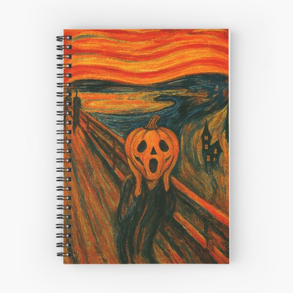 Item preview, Pumpkin Scream – Halloween Parody Expressionist Art Print designed and sold by T-Prestige.