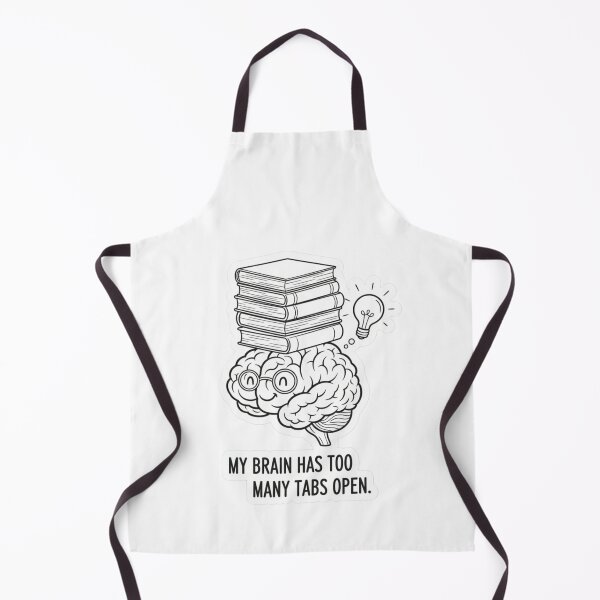 Item preview, My Brain Has Too Many Tabs Open – Funny Overthinking Brain Sticker | Study & Work Humor Art designed and sold by Gurjeetpixelart.