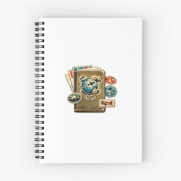 Item preview, Vintage passport with stamps and world travel symbol designed and sold by LongIslandDesgn.