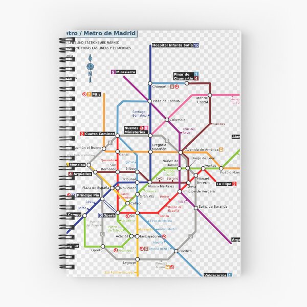 Item preview, MADRID METRO MAP designed and sold by KALEIDOSCOPE UK.