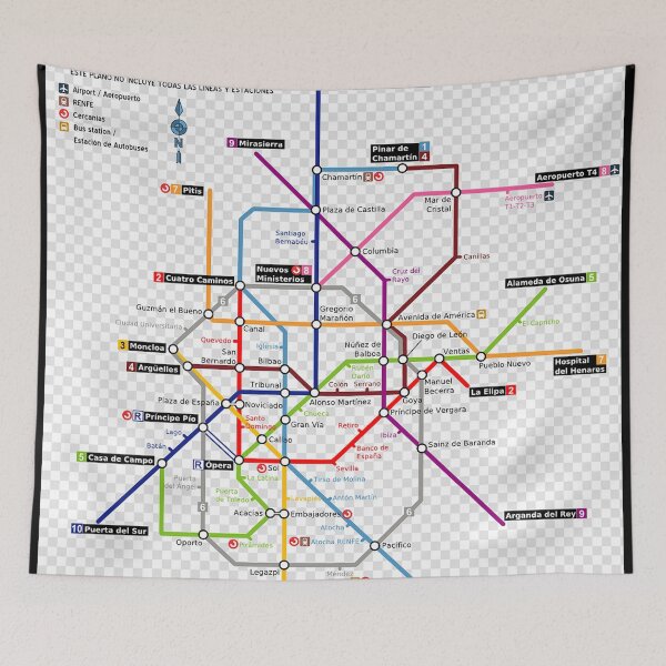 Item preview, MADRID METRO MAP designed and sold by KALEIDOSCOPE UK.