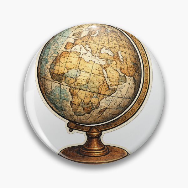 Item preview, Antique globe on a wooden base for travel and geography designed and sold by LongIslandDesgn.
