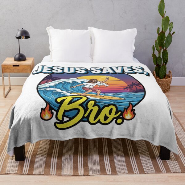 Item preview, Jesus Saves Bro – Christian Surf Faith Design designed and sold by storelibertys.