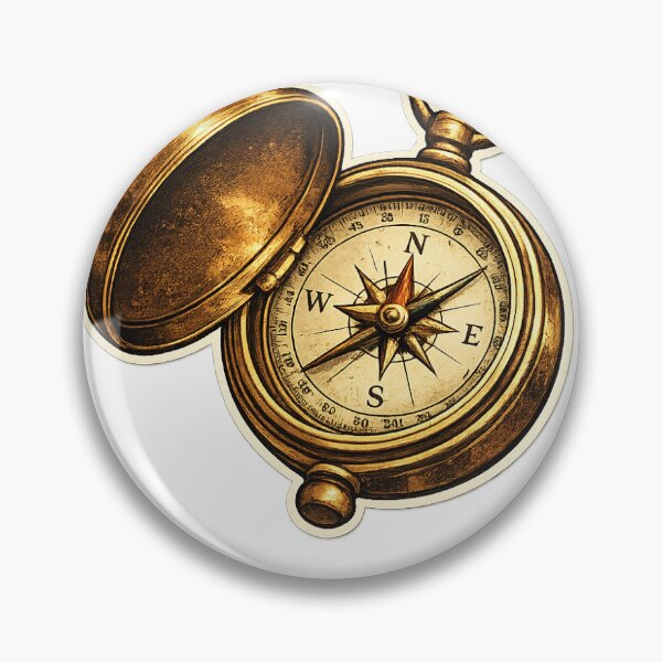 Item preview, Brass compass in a hinged case for direction and adventure designed and sold by LongIslandDesgn.
