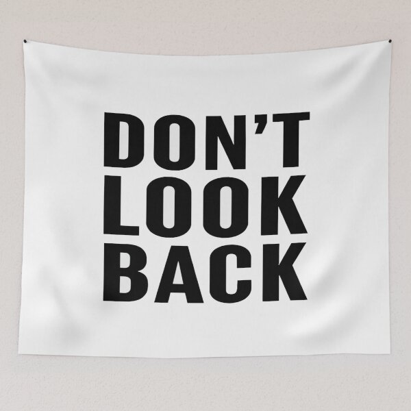 Item preview, Bold "DON'T LOOK BACK" Motivational Typography Poster – Minimalist Wall Art for Focus & Drive designed and sold by Bright Nest Studio.