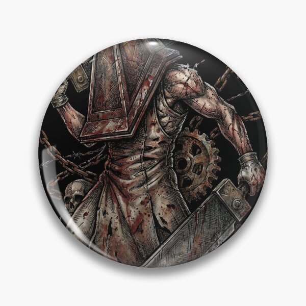 Item preview, Pyramid Head Silent Hill 2 Remake Horror Monster Great Knife Red Pyramid Thing Executioner Blue Creek Apartments Lake Toluca Prison Boss Fight Symbolic Fan Art Collage designed and sold by Senpaiwaves.