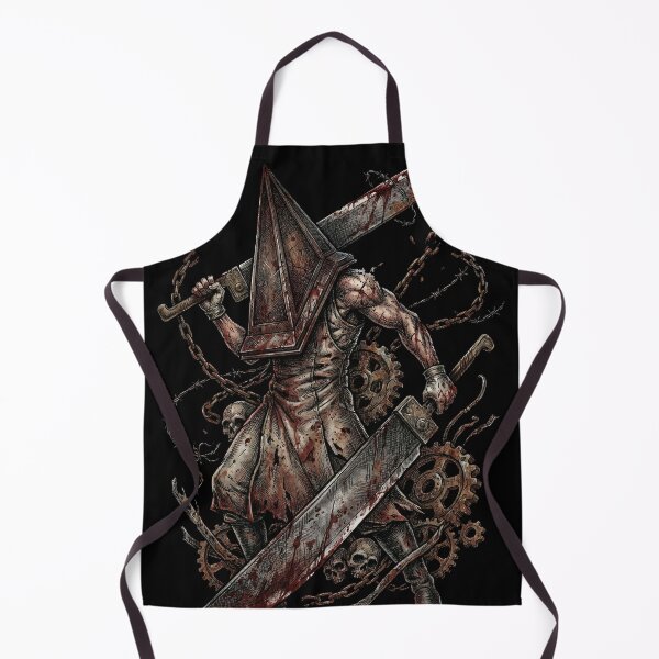Item preview, Pyramid Head Silent Hill 2 Remake Horror Monster Great Knife Red Pyramid Thing Executioner Blue Creek Apartments Lake Toluca Prison Boss Fight Symbolic Fan Art Collage designed and sold by Senpaiwaves.