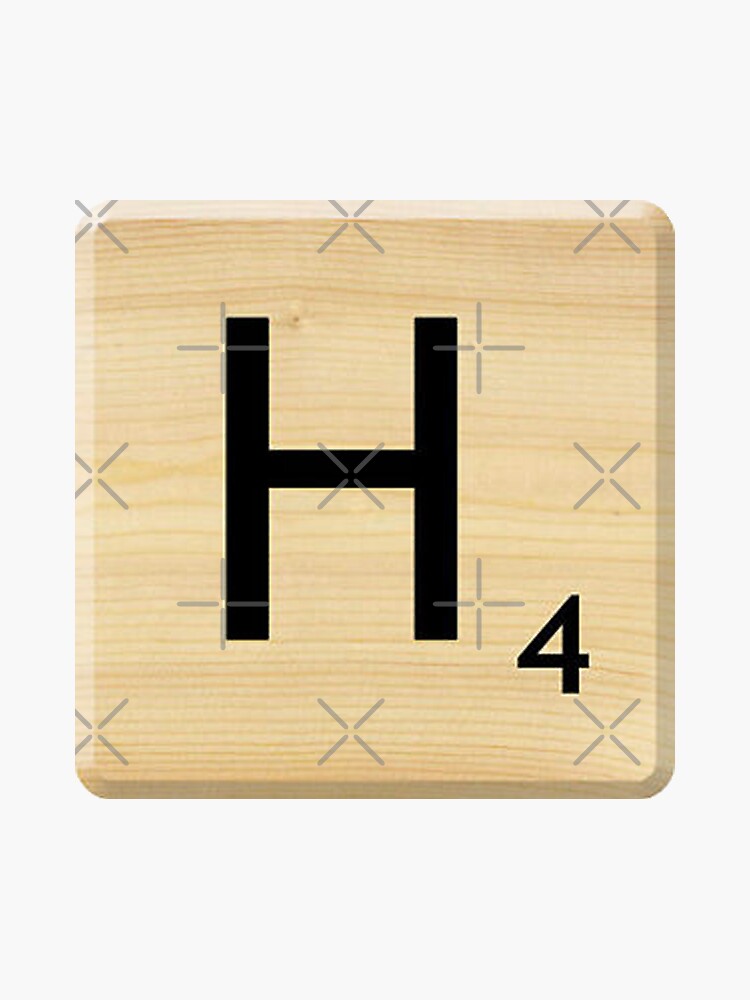 "Scrabble Letter H Tile" Sticker by imoulton Redbubble