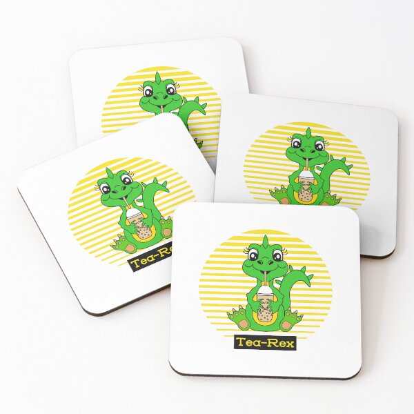 Item preview, Cute Green Dinosaur Bubble Tea Pun designed and sold by Sartoris Art.