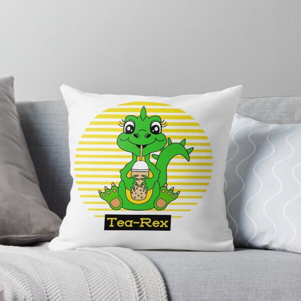Item preview, Cute Green Dinosaur Bubble Tea Pun designed and sold by Sartoris Art.