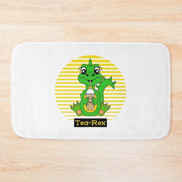Item preview, Cute Green Dinosaur Bubble Tea Pun designed and sold by Sartoris Art.