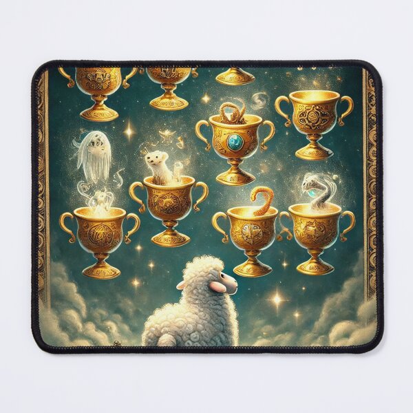 Item preview, Sheepism – Seven of Cups Tarot Card designed and sold by Thpoar.