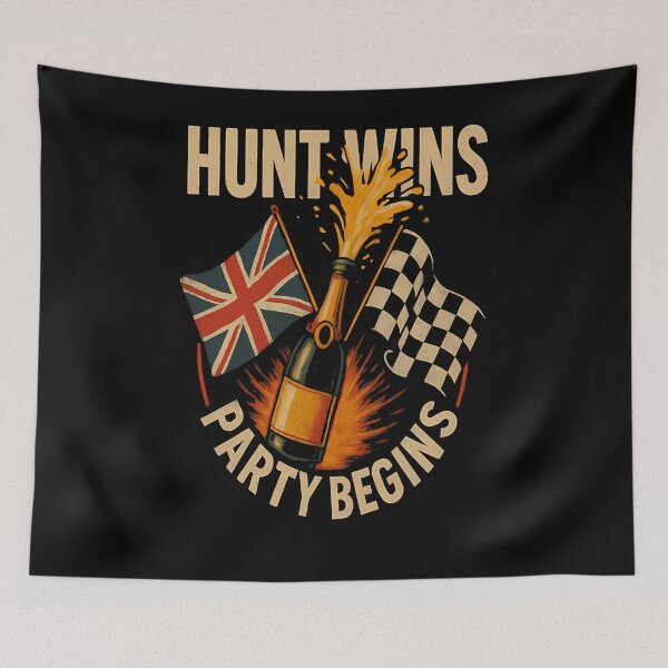 Item preview, Hunt Wins Party Begins  James Hunt Vintage Racing  designed and sold by MICAAZAR.