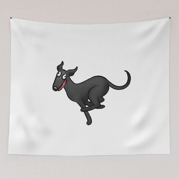Item preview, Zoomies - Black Hound designed and sold by Tessa Draws Stoof.