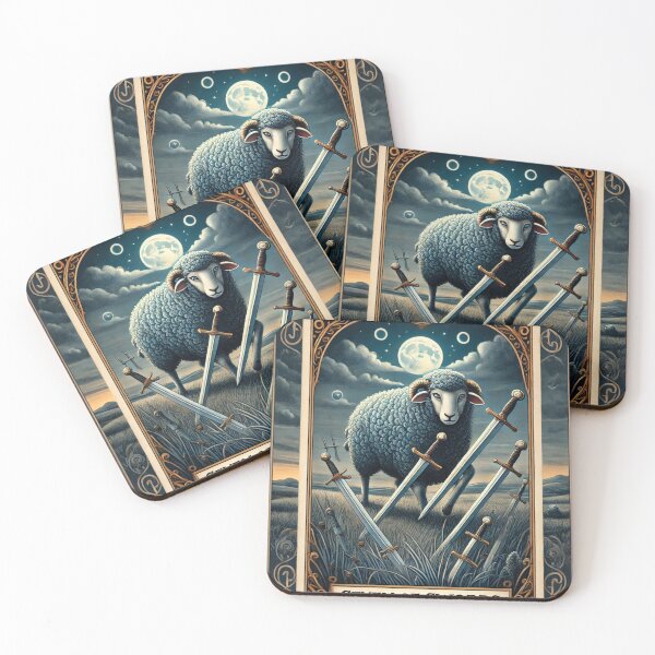 Item preview, Sheepism – Seven of Swords Tarot Card designed and sold by Thpoar.