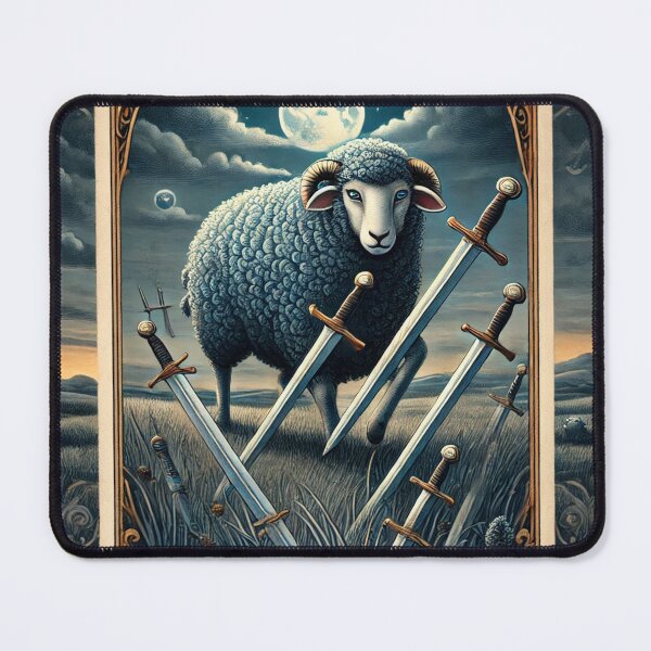 Item preview, Sheepism – Seven of Swords Tarot Card designed and sold by Thpoar.