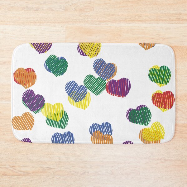 Item preview, Abstract Hearts Rainbow Colored designed and sold by ellenhenry.
