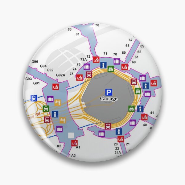 Item preview, San Francisco International Airport Terminal Map SFO designed and sold by KALEIDOSCOPE UK.
