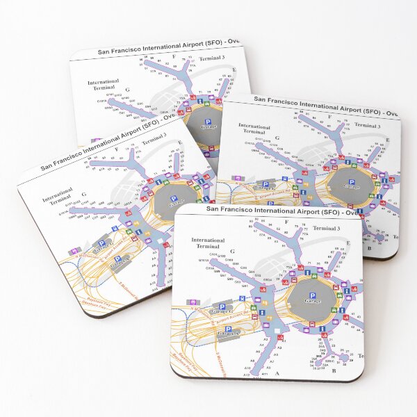 Item preview, San Francisco International Airport Terminal Map SFO designed and sold by KALEIDOSCOPE UK.