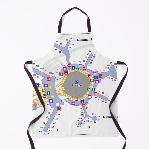 Item preview, San Francisco International Airport Terminal Map SFO designed and sold by KALEIDOSCOPE UK.
