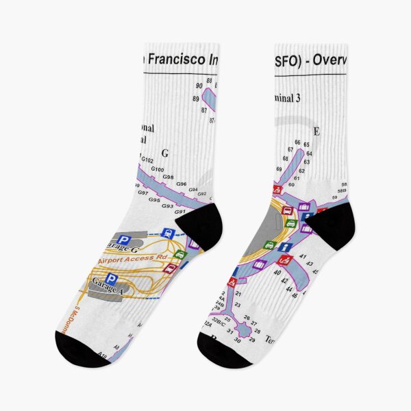 Item preview, San Francisco International Airport Terminal Map SFO designed and sold by KALEIDOSCOPE UK.