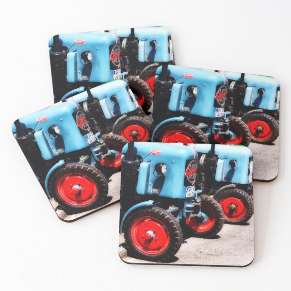 Item preview, Line-up of Vintage Tractors designed and sold by Kasia Design.