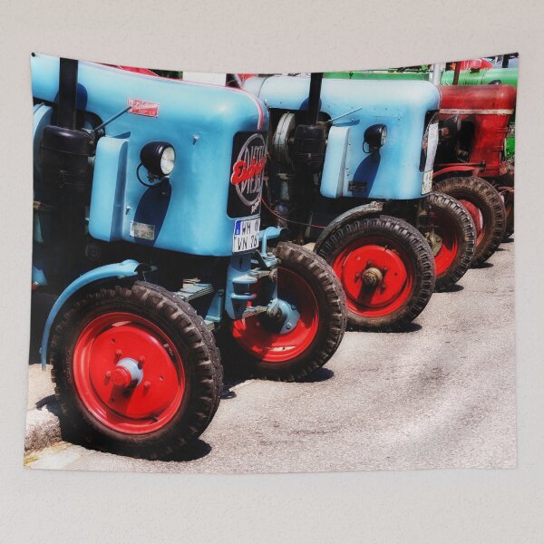 Item preview, Line-up of Vintage Tractors designed and sold by Kasia Design.
