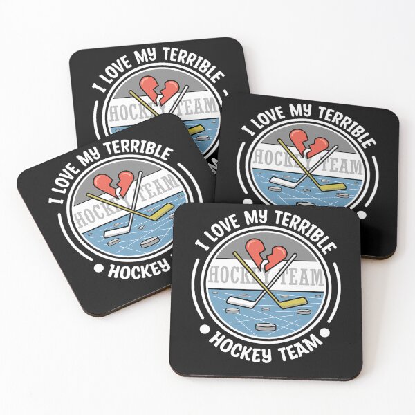 Item preview, I Love My Terrible Hockey Team White Text Round  designed and sold by MICAAZAR.