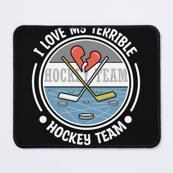 Item preview, I Love My Terrible Hockey Team White Text Round designed and sold by MICAAZAR.