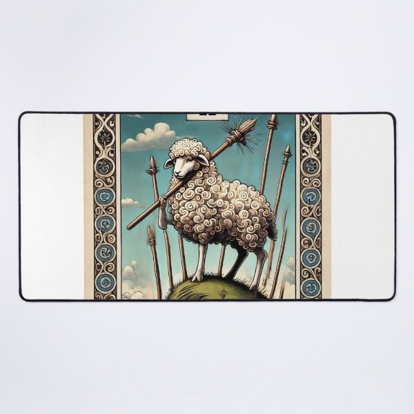 Item preview, Sheepism – Seven of Wands Tarot Card designed and sold by Thpoar.