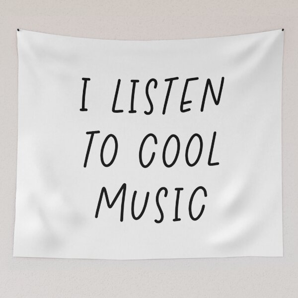 Item preview, I Listen to Cool Music – Minimalist Quote for Music Lovers & Indie Fans designed and sold by imaniko.