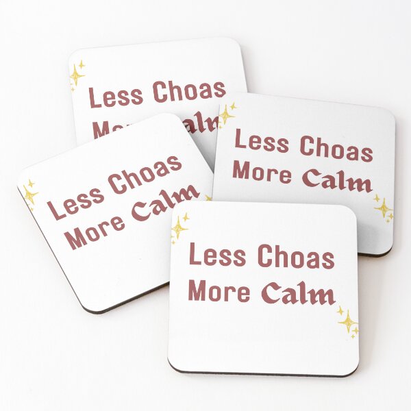Item preview, Less Chaos More Calm Typography Quote Design for T-Shirts, Stickers and Calm Introvert Aesthetic Style designed and sold by YasirHamidDesigns .