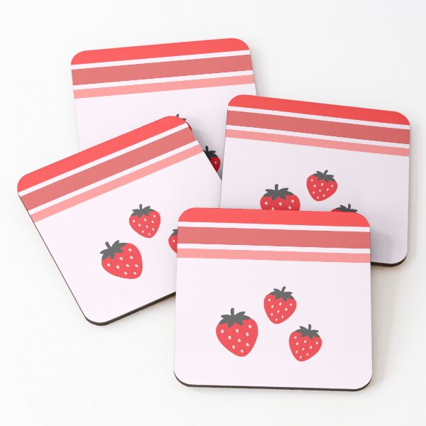 Item preview, Strawberry Stripes – Cute & Elegant Aesthetic designed and sold by Akalternativ.