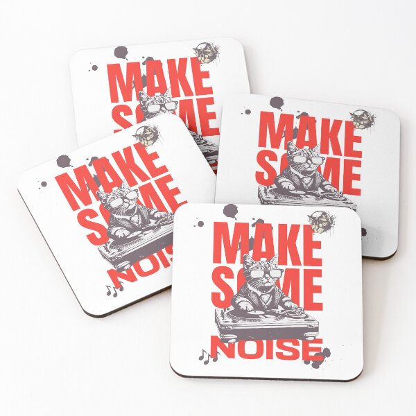 Item preview, Make Some Noise DJ Cat – Funny Music Cat Turntable Art designed and sold by onlin3boutiqu3.