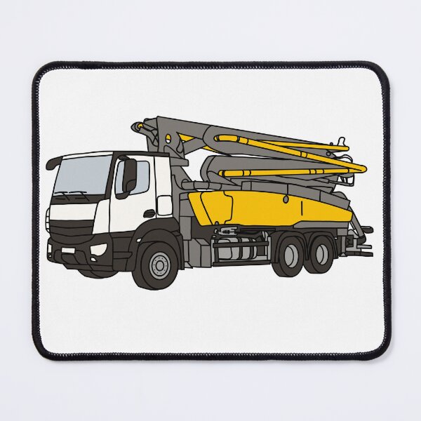 Item preview, Simple Concrete Pump Truck Illustration designed and sold by ElceMare.