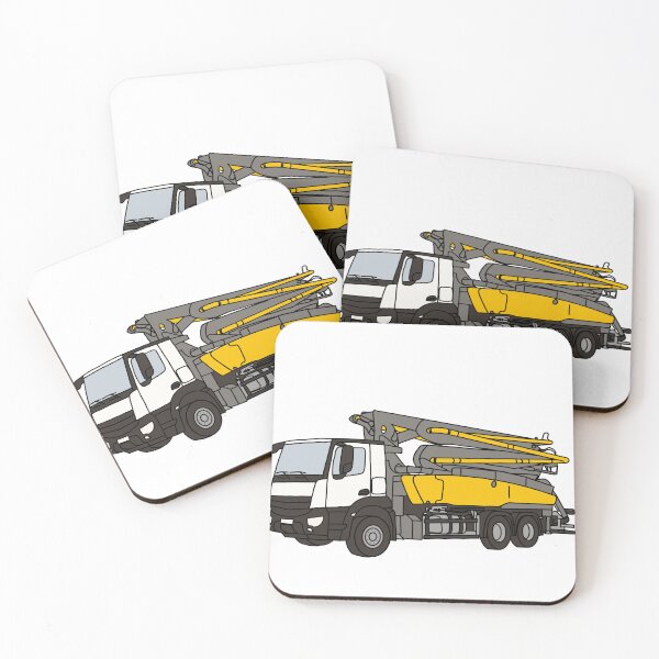 Item preview, Simple Concrete Pump Truck Illustration designed and sold by ElceMare.