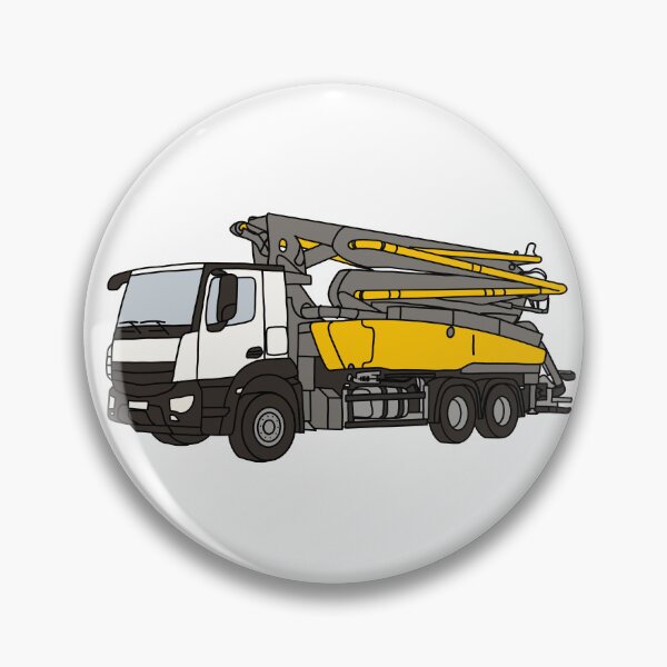 Item preview, Simple Concrete Pump Truck Illustration designed and sold by ElceMare.