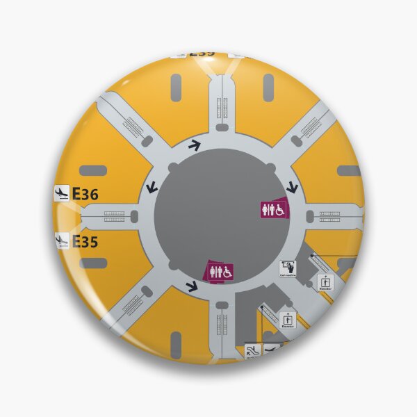 Item preview, ROME FIUMICINO AIRPORT ITALY MAP designed and sold by KALEIDOSCOPE UK.