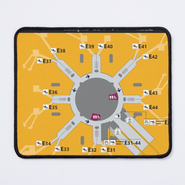 Item preview, ROME FIUMICINO AIRPORT ITALY MAP designed and sold by KALEIDOSCOPE UK.