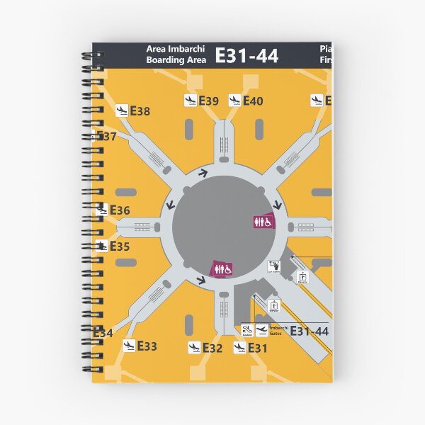 Item preview, ROME FIUMICINO AIRPORT ITALY MAP designed and sold by KALEIDOSCOPE UK.